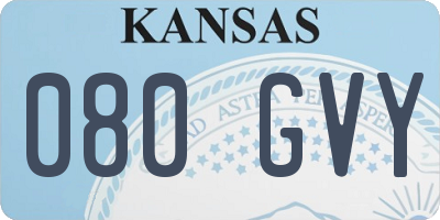 KS license plate 080GVY