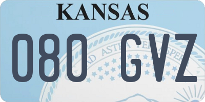 KS license plate 080GVZ
