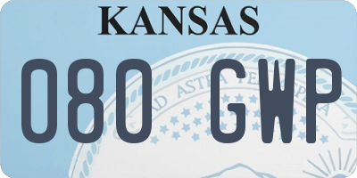 KS license plate 080GWP