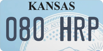KS license plate 080HRP