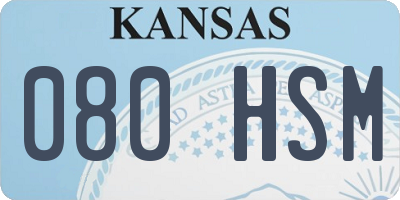 KS license plate 080HSM