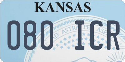 KS license plate 080ICR