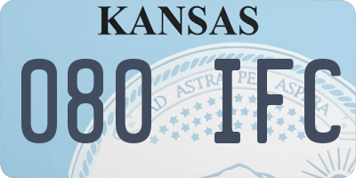 KS license plate 080IFC