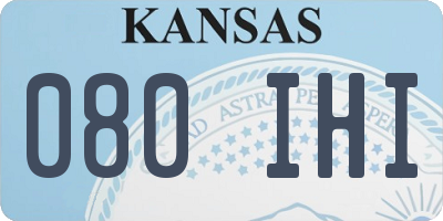 KS license plate 080IHI