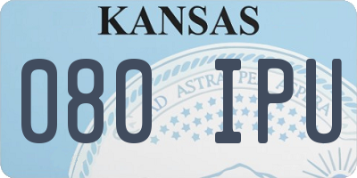 KS license plate 080IPU