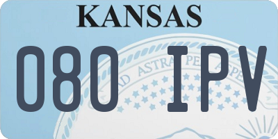 KS license plate 080IPV