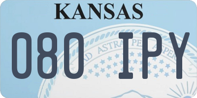 KS license plate 080IPY