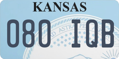 KS license plate 080IQB