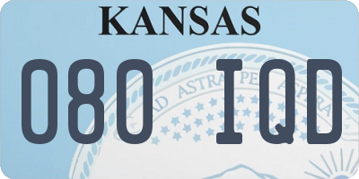 KS license plate 080IQD