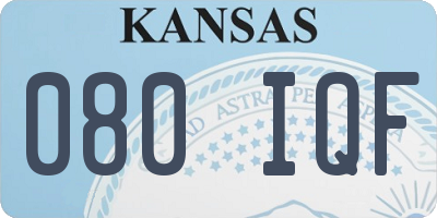 KS license plate 080IQF