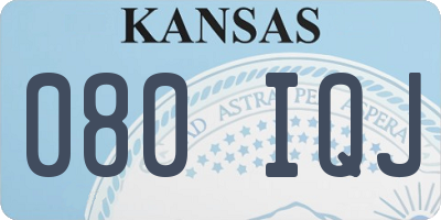 KS license plate 080IQJ