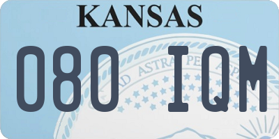 KS license plate 080IQM