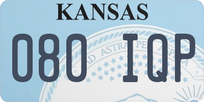 KS license plate 080IQP