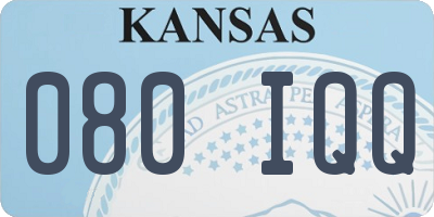 KS license plate 080IQQ