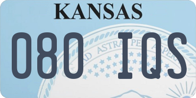 KS license plate 080IQS