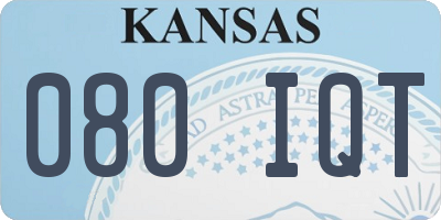 KS license plate 080IQT