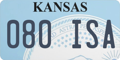 KS license plate 080ISA