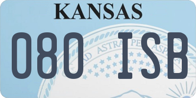 KS license plate 080ISB