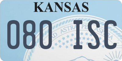 KS license plate 080ISC