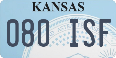 KS license plate 080ISF