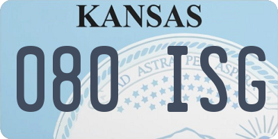 KS license plate 080ISG