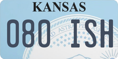 KS license plate 080ISH
