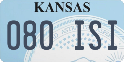 KS license plate 080ISI