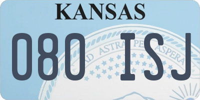 KS license plate 080ISJ