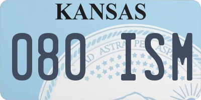KS license plate 080ISM