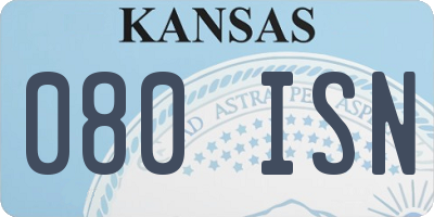 KS license plate 080ISN