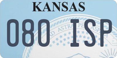 KS license plate 080ISP