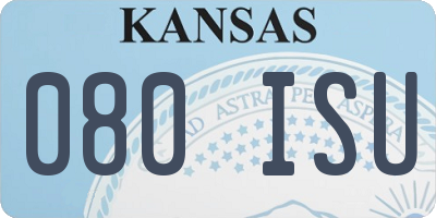KS license plate 080ISU