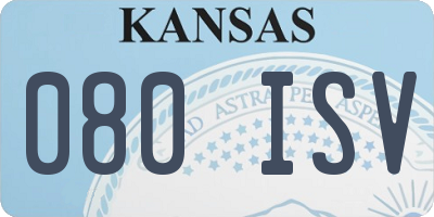 KS license plate 080ISV