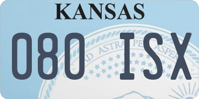 KS license plate 080ISX