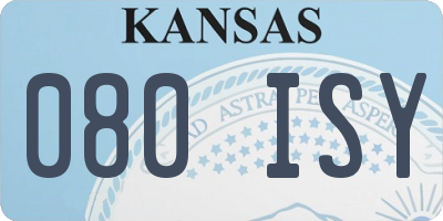 KS license plate 080ISY