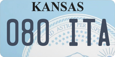 KS license plate 080ITA