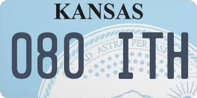 KS license plate 080ITH