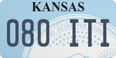 KS license plate 080ITI