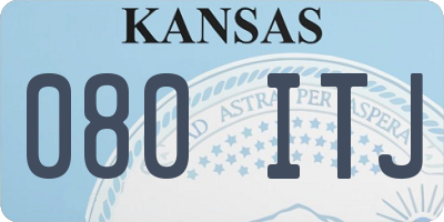 KS license plate 080ITJ