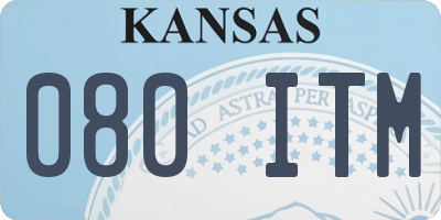 KS license plate 080ITM
