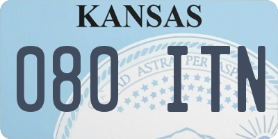KS license plate 080ITN