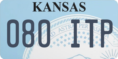 KS license plate 080ITP
