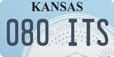 KS license plate 080ITS