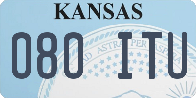 KS license plate 080ITU