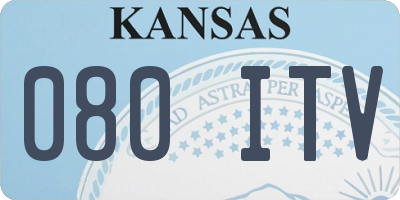 KS license plate 080ITV