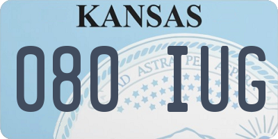 KS license plate 080IUG