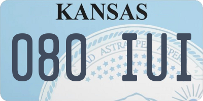 KS license plate 080IUI