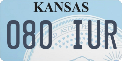 KS license plate 080IUR