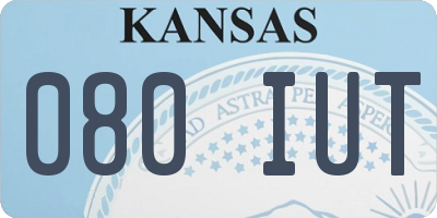 KS license plate 080IUT