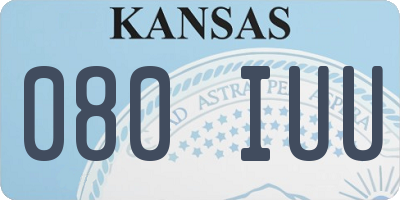 KS license plate 080IUU